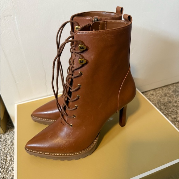 Michael Kors Shoes - Brand NEW Michael Kors Kyle Brown Lace-Up Ankle Bootie